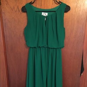 High low green dress